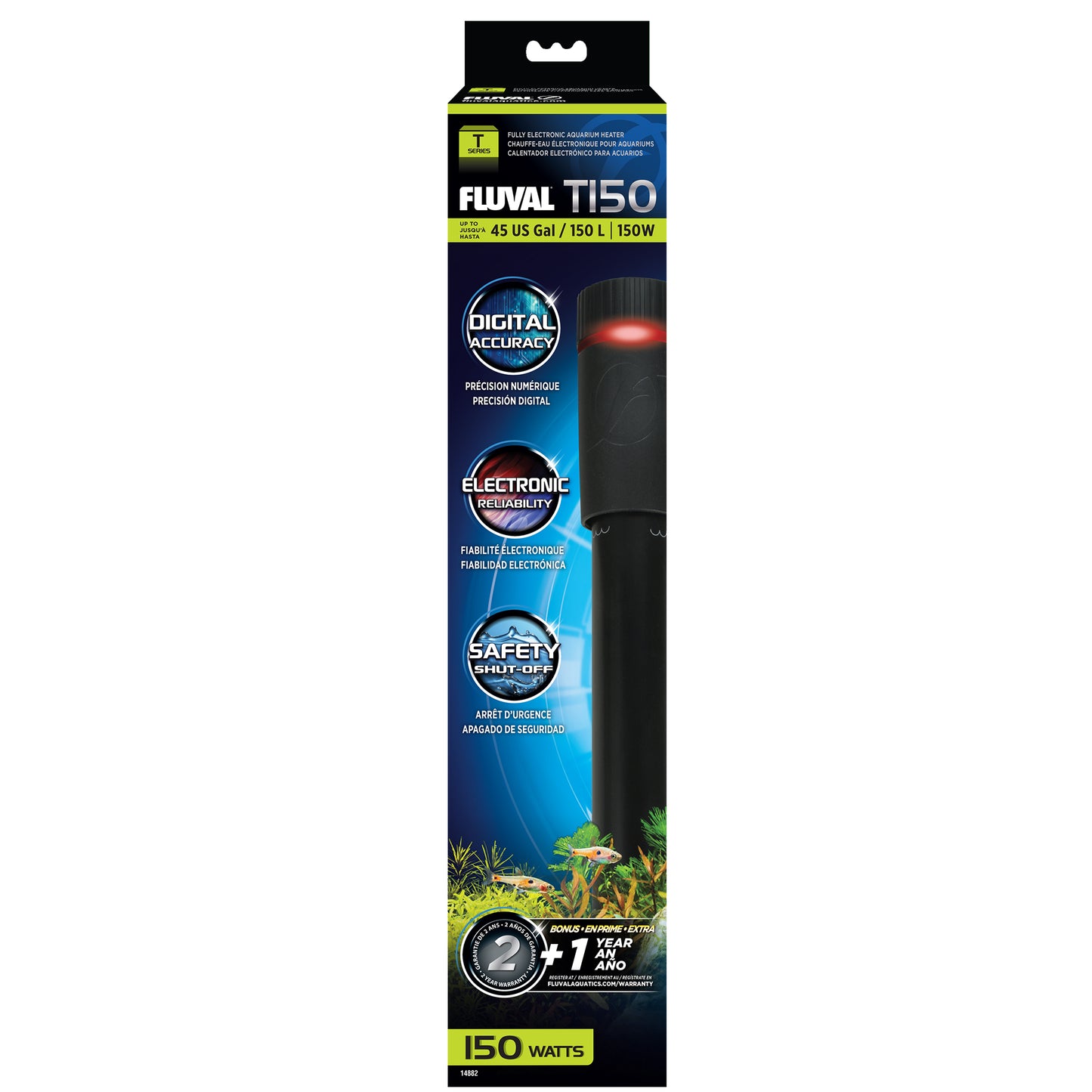 Fluval T150 Heater - 150W - up to 150L (40 US Gal)