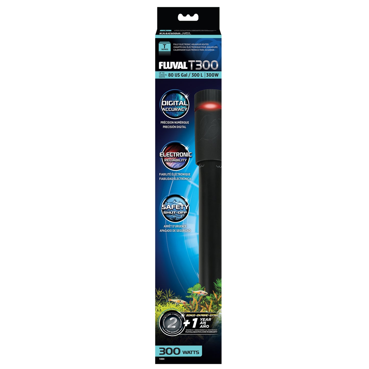 Fluval T300 Heater - 300W - up to 300L (80 US Gal)