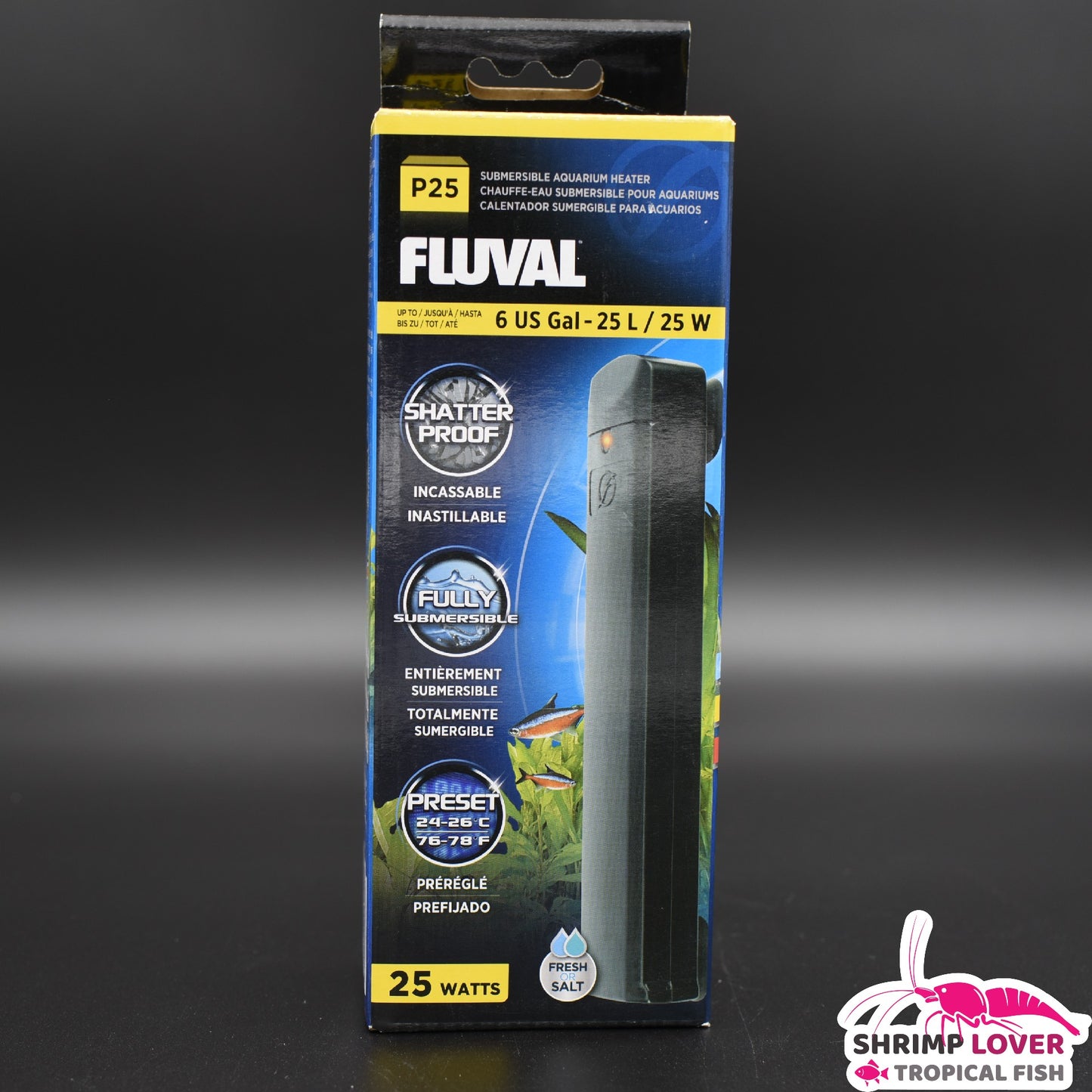 Fluval P25 Submersible Aquarium Heater - 25 W