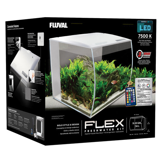 Fluval Flex Aquarium Kit - 34 L (9 US gal) - White ( Pre-order only!)