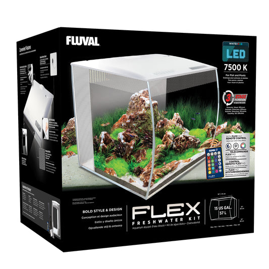 Fluval Flex Aquarium Kit - 57 L (15 US gal) - White ( Pre-order only!)