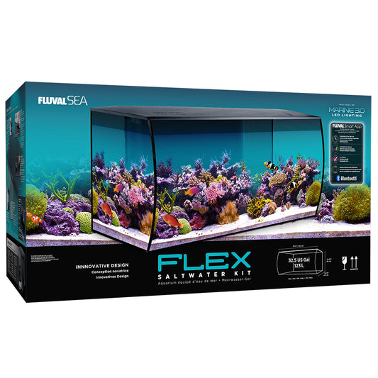 Fluval Sea Flex Saltwater Aquarium Kit - 123 L (32.5 US gal) - Black ( Pre-order only!) (Free Delivery to your Driveway available within 10km from store)